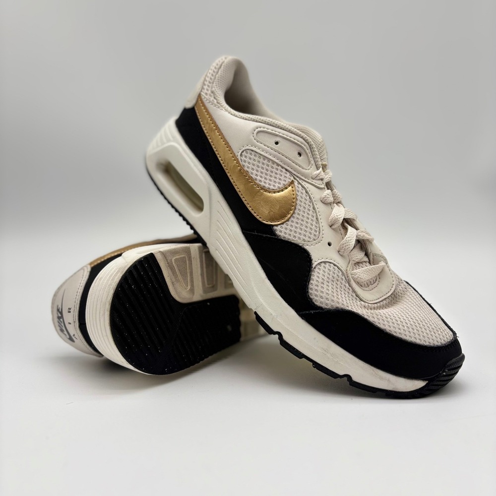 Nike Air Max SC Womens 8.5 Sail Black Metallic Gold Sneakers DV6842-001‎